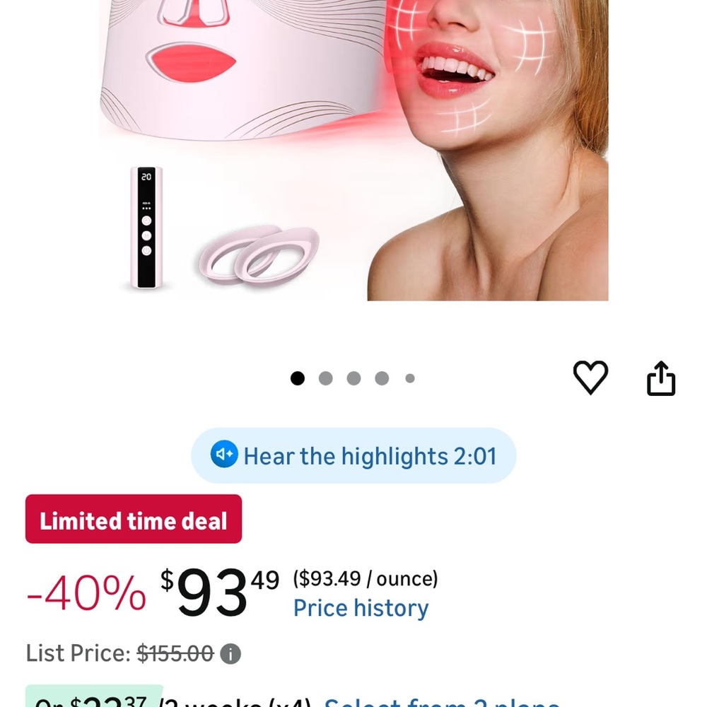 LED Light Therapy Facial Mask